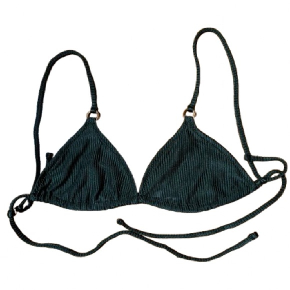 Aerie Triangle Forest Green Bikini Top Size XS